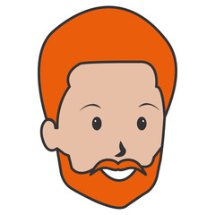 young man head avatar character