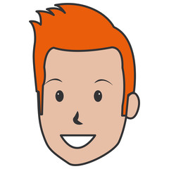young man head avatar character