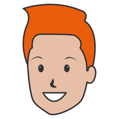 young man head avatar character