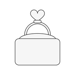 Wedding ring in box icon vector illustration graphic design