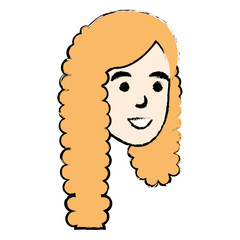 beautiful woman head avatar character