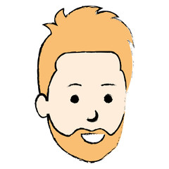 young man head avatar character