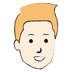 young man head avatar character