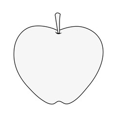 Delicious apple fruit icon vector illustration graphic design
