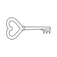 Key of love icon vector illustration graphic design