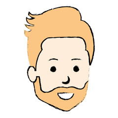 Obraz premium young man head avatar character