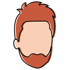 young man head avatar character
