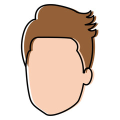 young man head avatar character