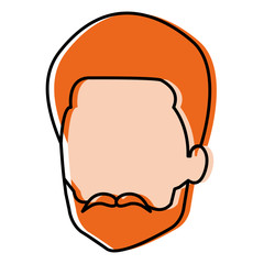 young man head avatar character