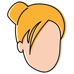 beautiful woman head avatar character