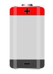 battery icon on white background. battery sign. flat style.