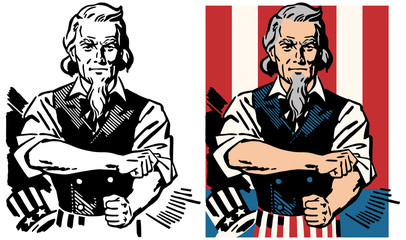 American patriotic icon Uncle Sam