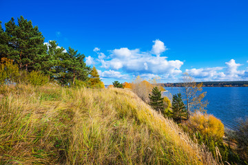 Autumn landscape. Berdsk, Siberia, Russia