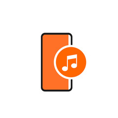 Smartphone Music Flat  Logo & Icon Element