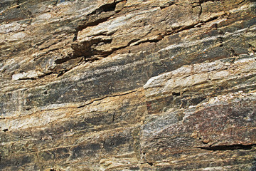 Close-up of a Rock wall texture on Mount Lemmon in Tucson, Arizona, USA in the Santa Catalina...