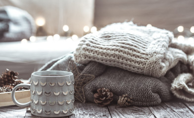 cozy still life with Cup of tea