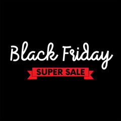 Black Friday shopping super sale poster concept design. Vector Illustration
