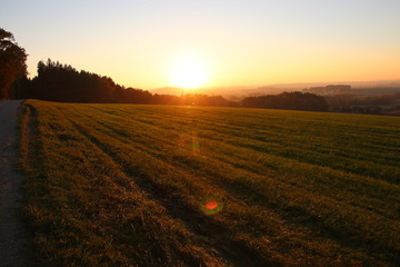 herbst sonnenuntergang landschaft