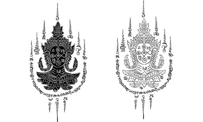 thai yantra, Thai traditional tattoo