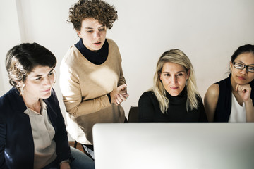 businesswoman working in office