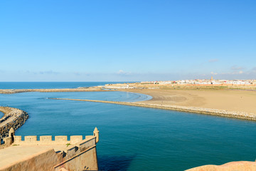 Obraz premium View on Sale from the Kasbah Fortress in Rabat, Morocco
