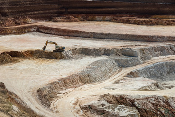 Open quarry for the extraction of kaolin