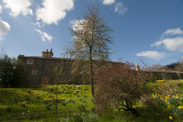Fototapeta na wymiar Sunken Garden by Bowhill House, Selkirk