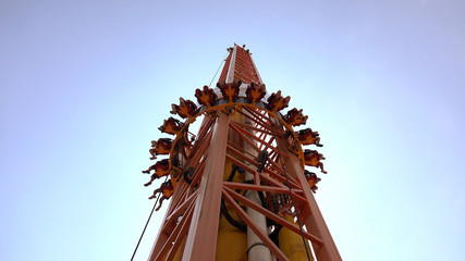 Amusement Park.The fall of the tower.
