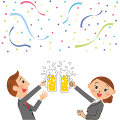 乾杯するサラリーマン