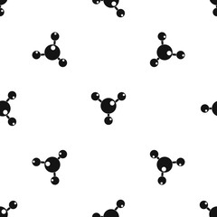 Chemical and physical molecules pattern seamless black