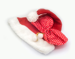 santa clause hat on the white background, Santa clause isolated