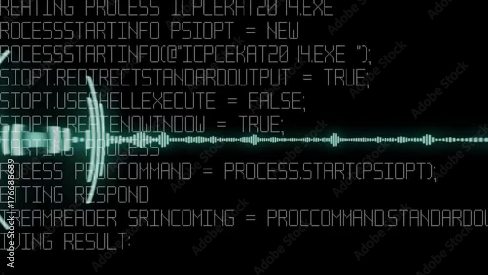 Poster animated background with audio elements. sound track on display. audio signal animation, simple colo