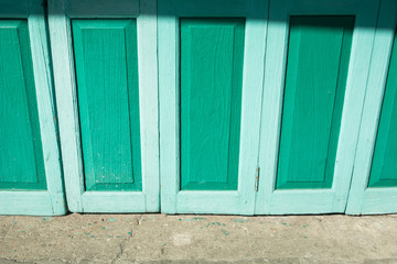 Colors of the vintage wooden doors