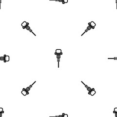 Pneumatic hammer pattern seamless black