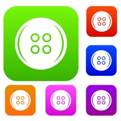 Plastic button set color collection