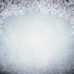 Vintage Textur für Weihnachten mit glänzenden Schneesternen