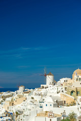 Beautiful Oia town on Santorini island