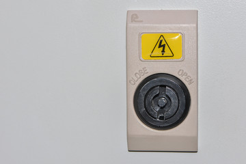 Close up electric cabinet lock