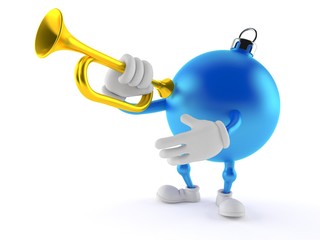 Christmas ornament character playing the trumpet © Talaj