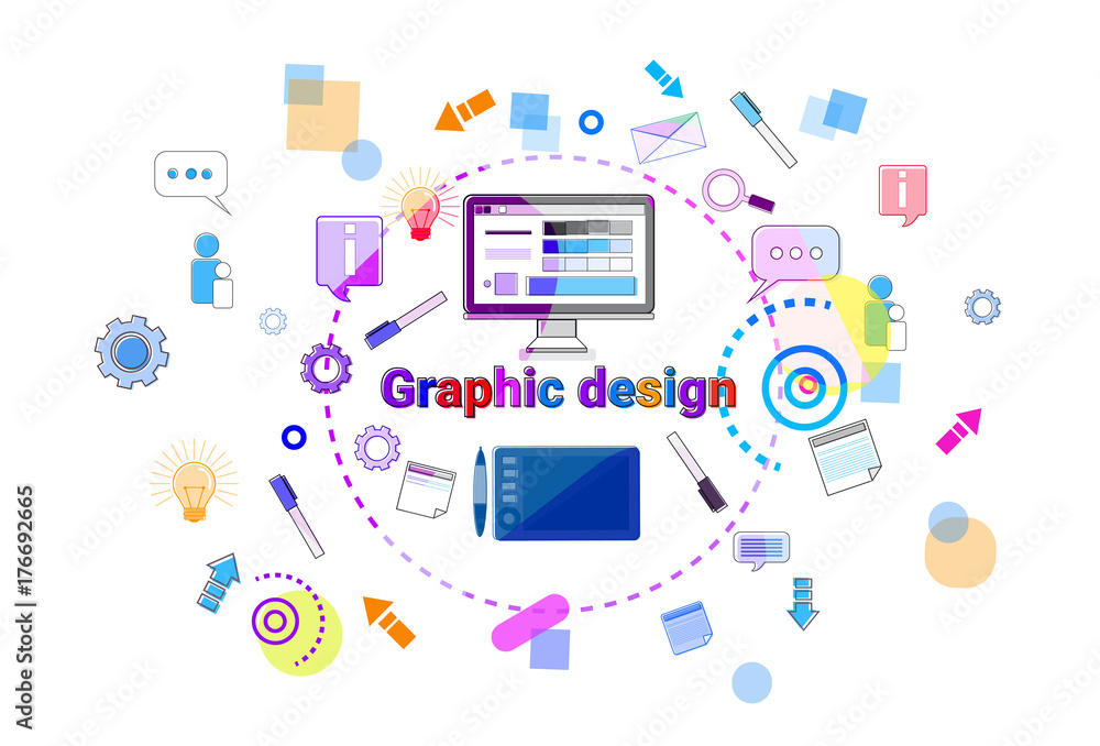 Poster web design idea concept creative process web development programming banner vector illustration