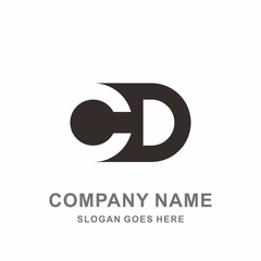 Monogram Letter C & D Square Circle Architecture Interior Construction Business Company Stock Vector Logo Design Template