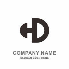 Monogram Letter C & D Square Circle Architecture Interior Construction Business Company Stock Vector Logo Design Template