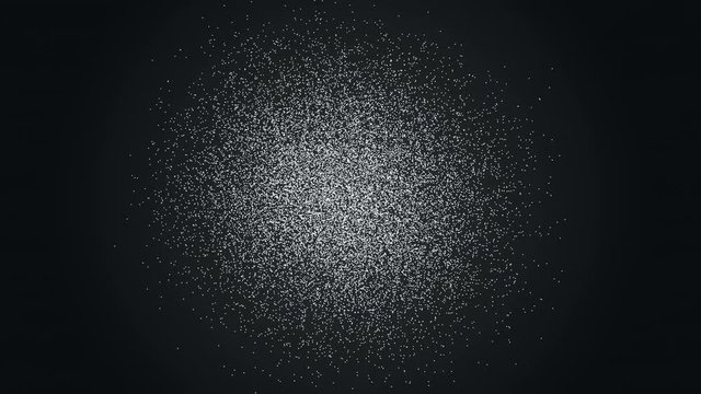 The human brain is like a hologram. Plexus. White rotating human brain on a black background. Concept of Medicine and Science. Loop animation.