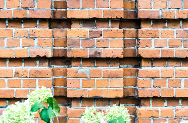 red brick wall