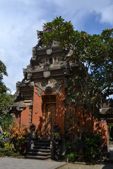 The Hindu temples (called 'pura') around Bali, Indonesia. Ornamented by beautiful carvings and sculptures