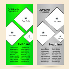 Roll-up banner template, design for business advertising, exhibition and communication blank board,vector