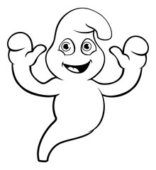 Ghost Halloween Cute Cartoon Character