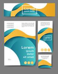 Set of promotional flyers