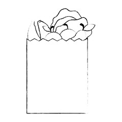 shopping paper bag with products