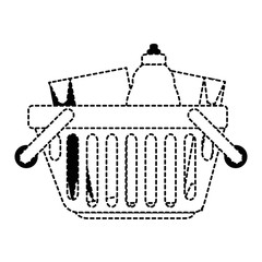 shopping basket with products
